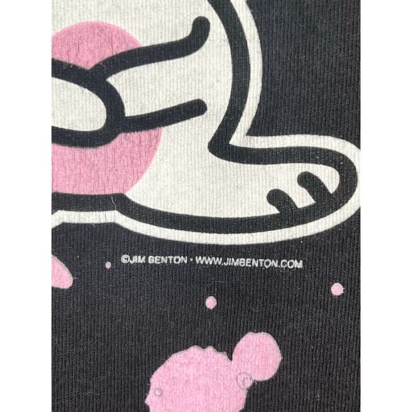 Happy Bunny "I'm Cute You're Not" Black T Shirt Jim Benton Juniors XL Y2K Fairy - Picture 9 of 11